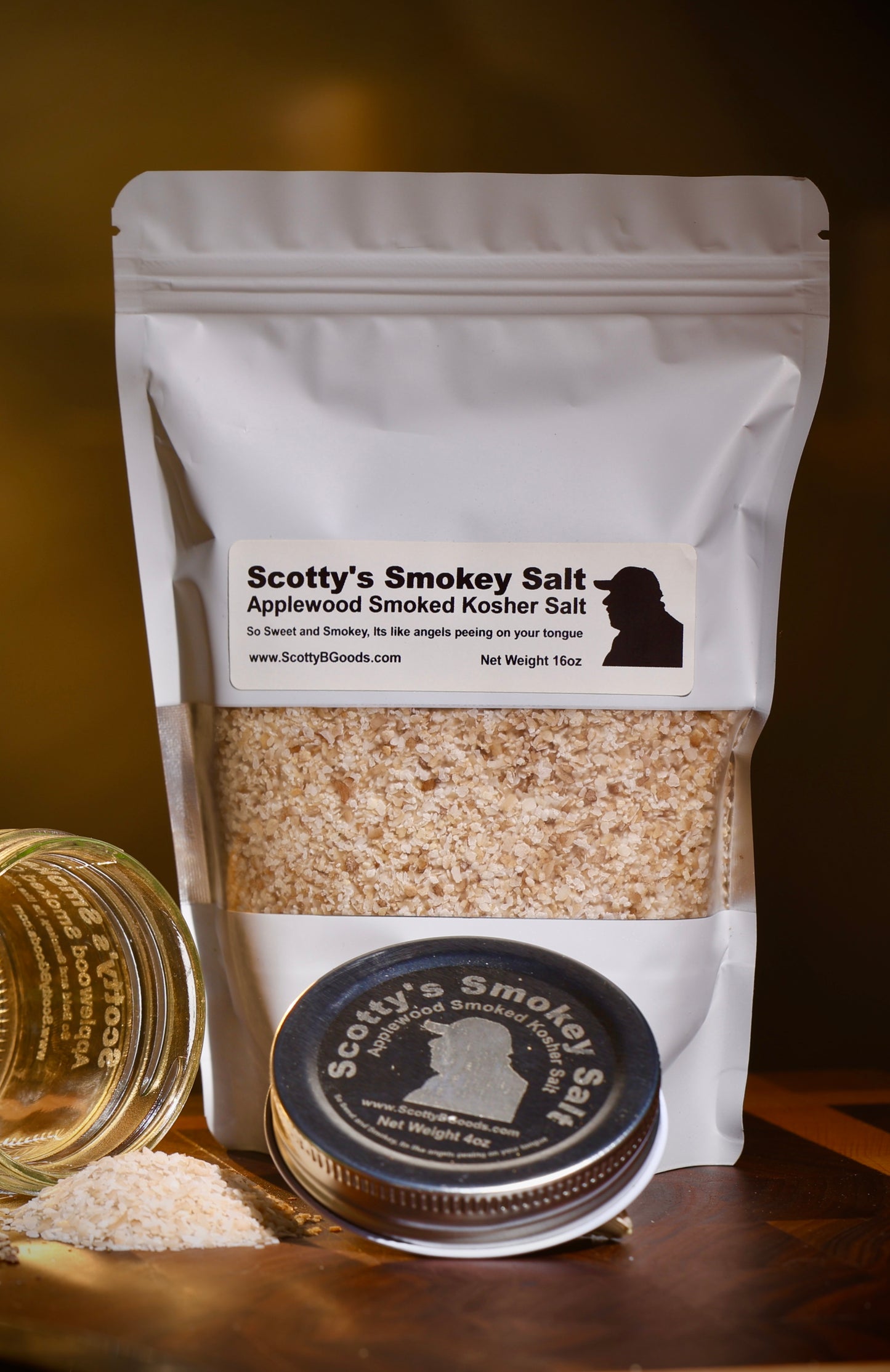 Scotty’s Applewood Smoked Coarse Kosher Sea Salt 16oz Bulk Refill